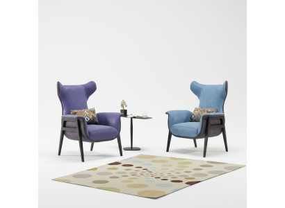 Luksusowy Jednoosobowy Fotel Niebieski Salon Tapicerowany Fotel Meble Nowoczesny Design