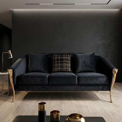 Sofa trzyosobowa Podkładka Meble Aksamit luksusowe kanapy materiałowe
