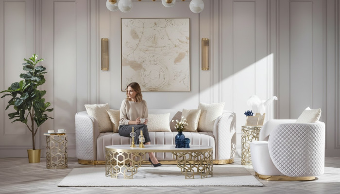 Luksusowa Sofa Kanapa 3+1 Meble Kanapy Zestaw sofowy Chesterfield 2-częściowy.