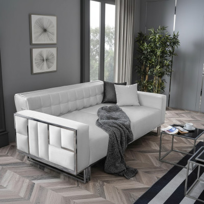 Regulowana wielofunkcyjna kanapa kanapa dwuosobowa kanapy designerskie sofy Biały