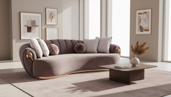 Sofa Trzyosobowa Podkładka Meble Sofa Kanapy Zaokrąglony kształt kropli