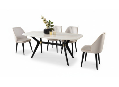 Zestaw do jadalni Ustaw Siedziba Podkładka Meble zestaw do jadalni Stół obiadowy 5-częściowy.