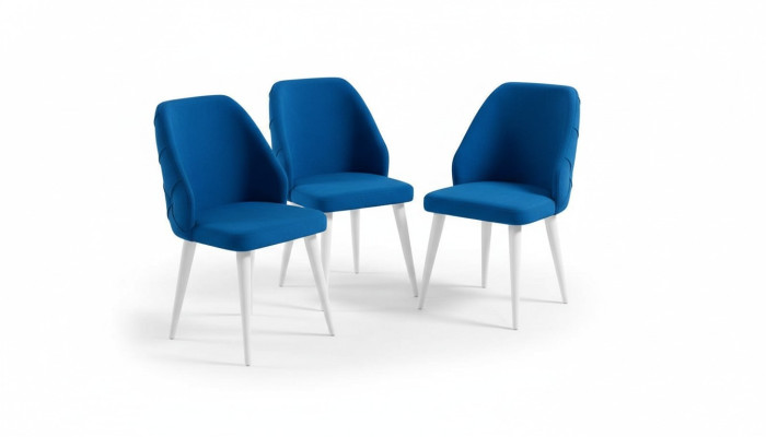 jadalnia Meble 4x Krzesła luksusowe designerskie meble niebieskie