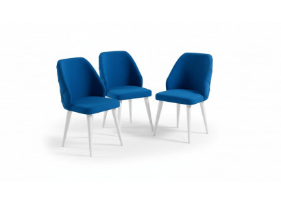 jadalnia Meble 4x Krzesła luksusowe designerskie meble niebieskie
