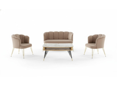 Zestaw sofowy Sofa Sofa Podkładka Meble Kanapy 3-częściowe. Zestaw Ustawić Kompletny