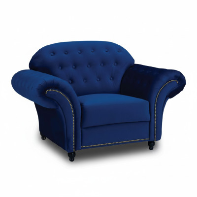 Blauer Fotel Chesterfield Sofa Jednoosobowa Sofa Niebieski Fotel Meble