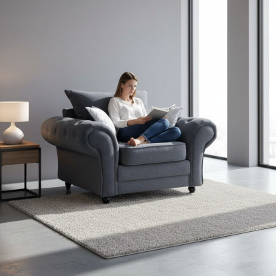 Telewizor Fotel Sofa Jednoosobowa Chesterfield Sofa Podkładka Meble Aksamit