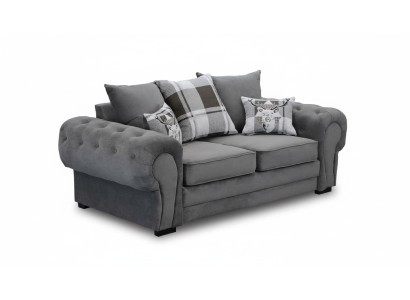Szary Chesterfield Couch Podkładka Meble Materiał Kanapy Sofy Design Włókienniczy