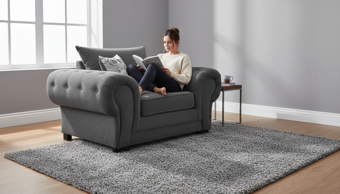 Styl Nowoczesny Design Kolor Szary Pokój dzienny 1 Siedziba Fotel Materiał Poliester Nowość