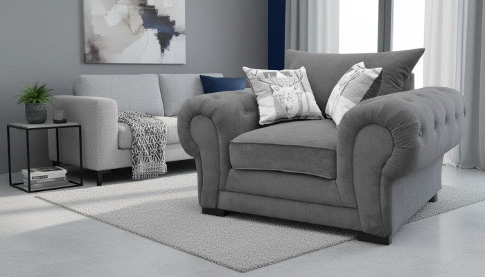 Styl Nowoczesny Design Kolor Szary Pokój dzienny 1 Siedziba Fotel Materiał Poliester Nowość