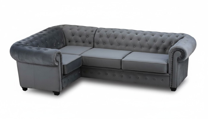 Chesterfield Sofa Couch Podkładka Meble Zestaw narożny Sofy Kanapy Materiał Włókienniczy