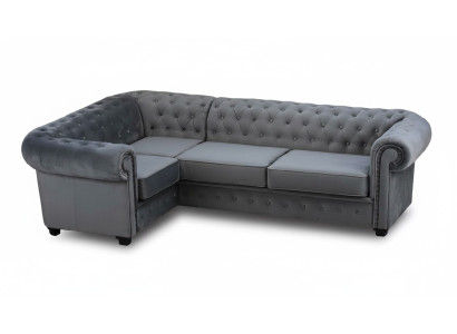 Chesterfield Sofa Couch Podkładka Meble Zestaw narożny Sofy Kanapy Materiał Włókienniczy
