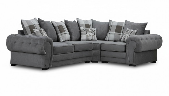 Narożnikowa kanapa Włoski styl Komfortowy design Sofa Podkładka Włókienniczy Pokój dzienny Materiał