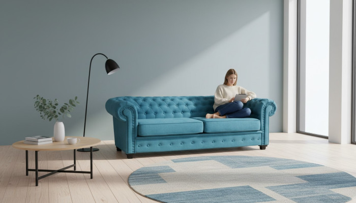Sofa trzyosobowa Włókienniczy Turkis Sofa Podkładka Meble Meble Sofy Kanapy