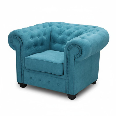 Fotel Luksusowy Komfortowy Fotel Salon w stylu włoskim Chesterfield