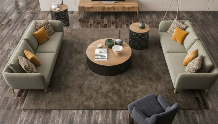 Sofa zielona nowoczesna Zestaw sofowy do salonu trzyosobowa Fotel dwuosobowa 3+2+1