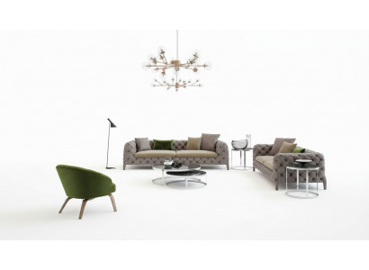 Chesterfield Zestaw sofowy czteroosobowe sofy luksusowe kanapy fotel meble sofa