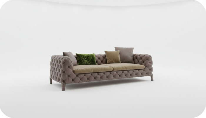 Tauper Chesterfield Trzyosobowa luksusowa nowoczesna sofa w stylu mebli do salonu