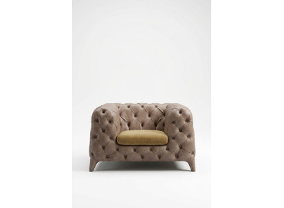 Chesterfield Taupe Fotel Chesterfield Fotel Tapicerowany pokój dzienny Fotel