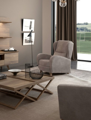 Luksusowy RelaxFotel LeseFotel o nowoczesnym designie, jednoosobowy, ciemnoszary, nowoczesny