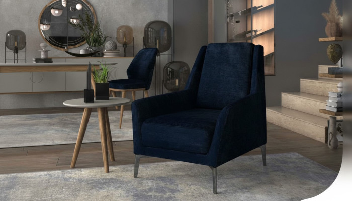 Blauer Relaks Fotel Nowoczesne jednoosobowe meble do salonu ClubFotel Nowość