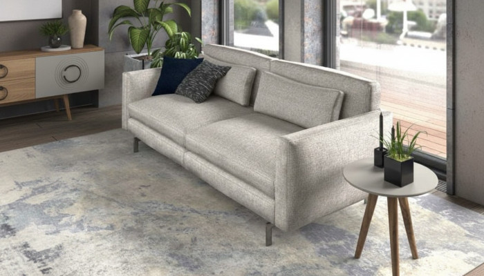 Szara Sofa Kolekcja Sof Zestaw mebli do siedzenia Meble do salonu Kanapa Włókienniczy