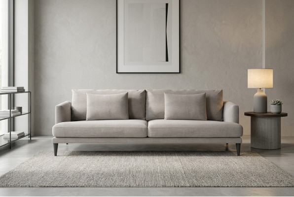 Dwumiejscowa luksusowa szara sofa Meble tekstylne Sofy do salonu Couen Modern
