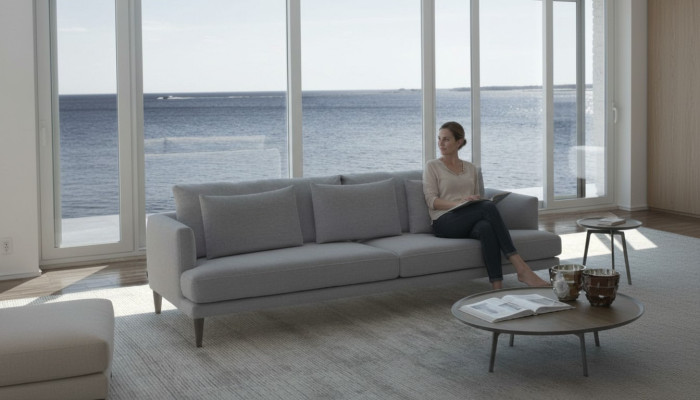 Nowoczesna szara sofa trzyosobowa Meble do siedzenia Designer Luksusowe kanapy Meble domowe