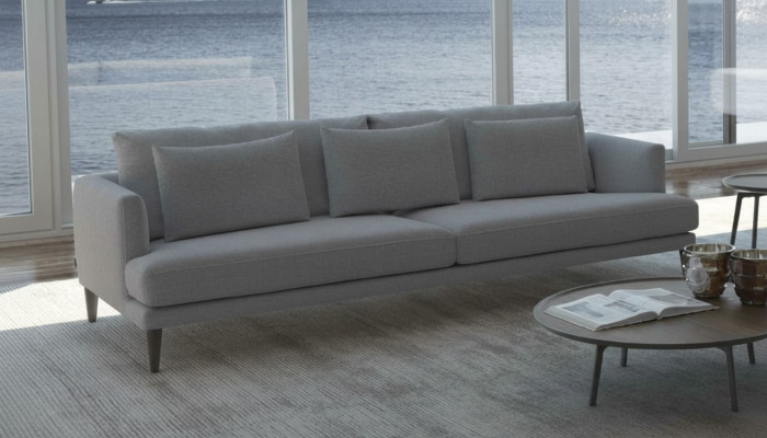 Nowoczesna szara sofa trzyosobowa Meble do siedzenia Designer Luksusowe kanapy Meble domowe