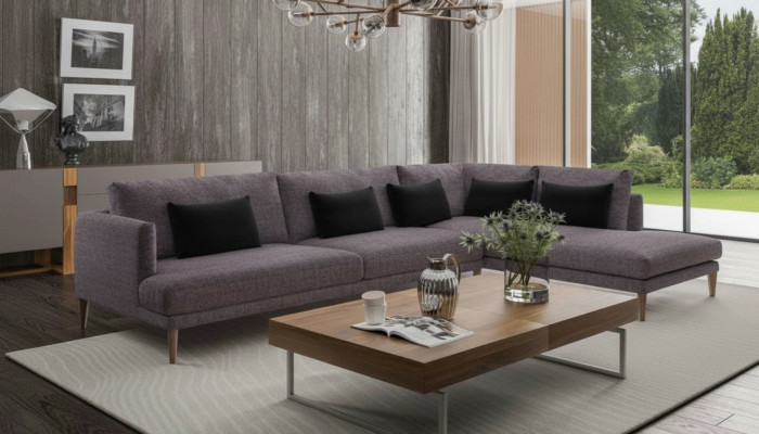 Żywy krajobraz Sofa Narożne sofy Meble tekstylne w kształcie litery L Nowoczesne umeblowanie