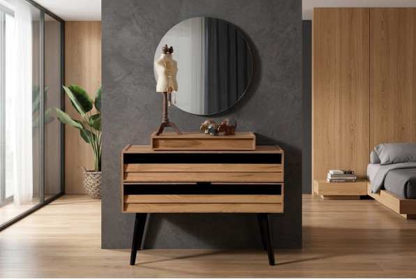 Designerska Komoda Luksusowe Prawdziwe drewno Kredens Brązowa Nowoczesna Nowość