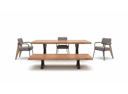 Designerski zestaw jadalnia Stół obiadowy Krzesła Ławka do jadalni Nowoczesne meble drewniane w stylu nowoczesnym