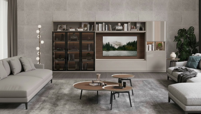 stolik kawowy Zestaw mebli do salonu luksusowy brązowy stoły luksusowy design Drewno