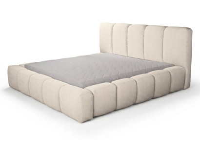 Łóżko White Podwójne łóżko Sypialnia Meble drewniane Design Meble tapicerowane Material