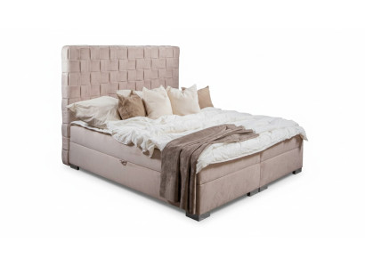 Beżowa Sypialnia łóżka Podkładka Łóżko Chesterfield Włókienniczy Materiał Nowość