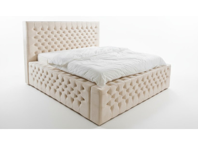 Luksusowe łóżko Chesterfield Aksamit łóżko Włókiennicze Double Hotel Meble 140x200