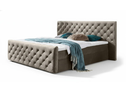 Chesterfield Aksamit łóżko Podwójne łóżko 160x200 Design bed Meble hotelowe