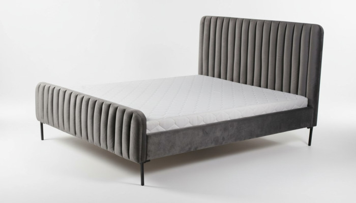 Szare drewniane meble do sypialni dwuosobowej elegancki materiał klasyczne meble nowe