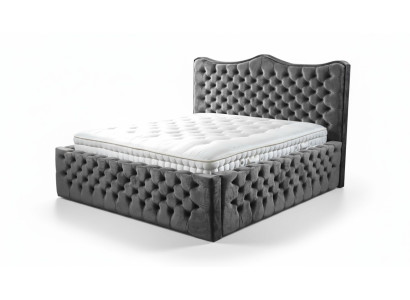 Chesterfield Łóżko Aksamit łóżko Podwójne łóżko 160x200 Design Hotel Furnishings