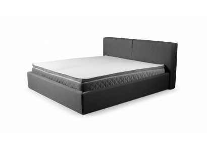 Szare Podwójne łóżko Podkładka do łóżka Podstawa łóżka Design Elegant Material Bed