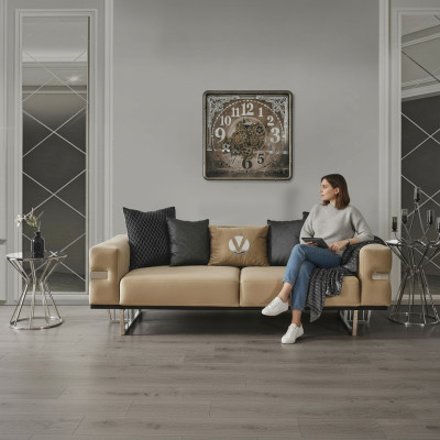 Luksusowa kanapa ze stalowymi nóżkami Siedziba Podkładka Designerskie kanapy Meble 230cm