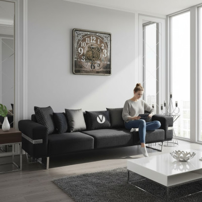 Sofy do salonu kanapy podkładka sofy XXL designerska sofa 4 miejsce do siedzenia Włókienniczy Big Nowość