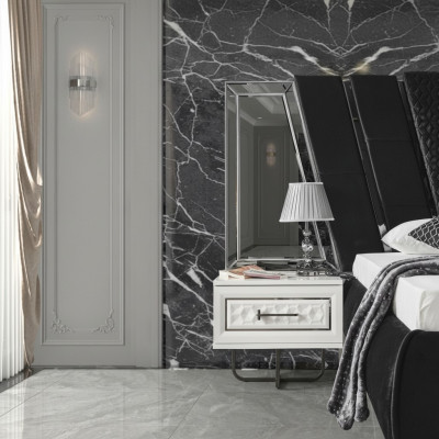 Stolik nocny Design Tabela Meble Szafki nocne Drewno Sypialnia Stolik Nowość