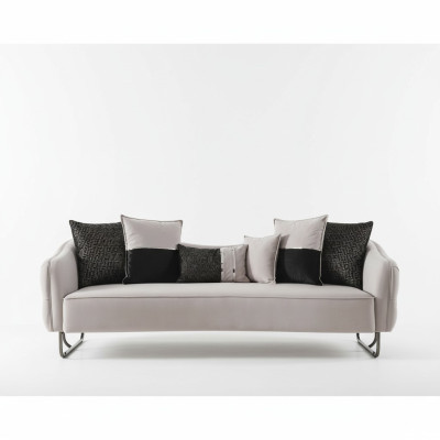 Sofa 3 miejsce do siedzenia beżowa sofa w stylu luksusowego salonu nowoczesny design tkanina obiciowa nowa