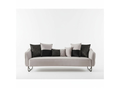 Sofa 3 miejsce do siedzenia beżowa sofa w stylu luksusowego salonu nowoczesny design tkanina obiciowa nowa