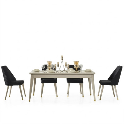 Stół obiadowy Tabela jadalnia Salon stoły Drewno Design Biały Stół konferencyjny Nowość