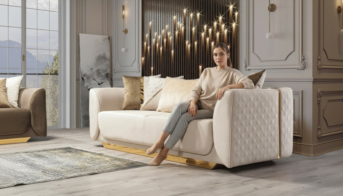 Design 3 miejsce do siedzenia Relaks Sofy Club Lounge Sofa Włókienniczy Podkładka Kanapa Materiał Kanapy
