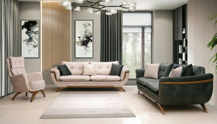 Trzyosobowy zestaw do salonu 3+3+1 zestaw sof z poduszkami do siedzenia sofa z tkaniny kanapa sofa