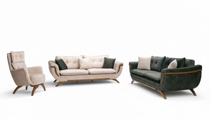 Trzyosobowy zestaw do salonu 3+3+1 zestaw sof z poduszkami do siedzenia sofa z tkaniny kanapa sofa
