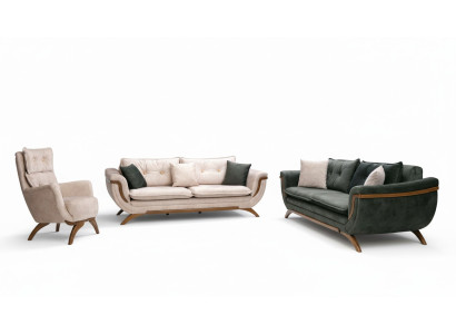 Trzyosobowy zestaw do salonu 3+3+1 zestaw sof z poduszkami do siedzenia sofa z tkaniny kanapa sofa